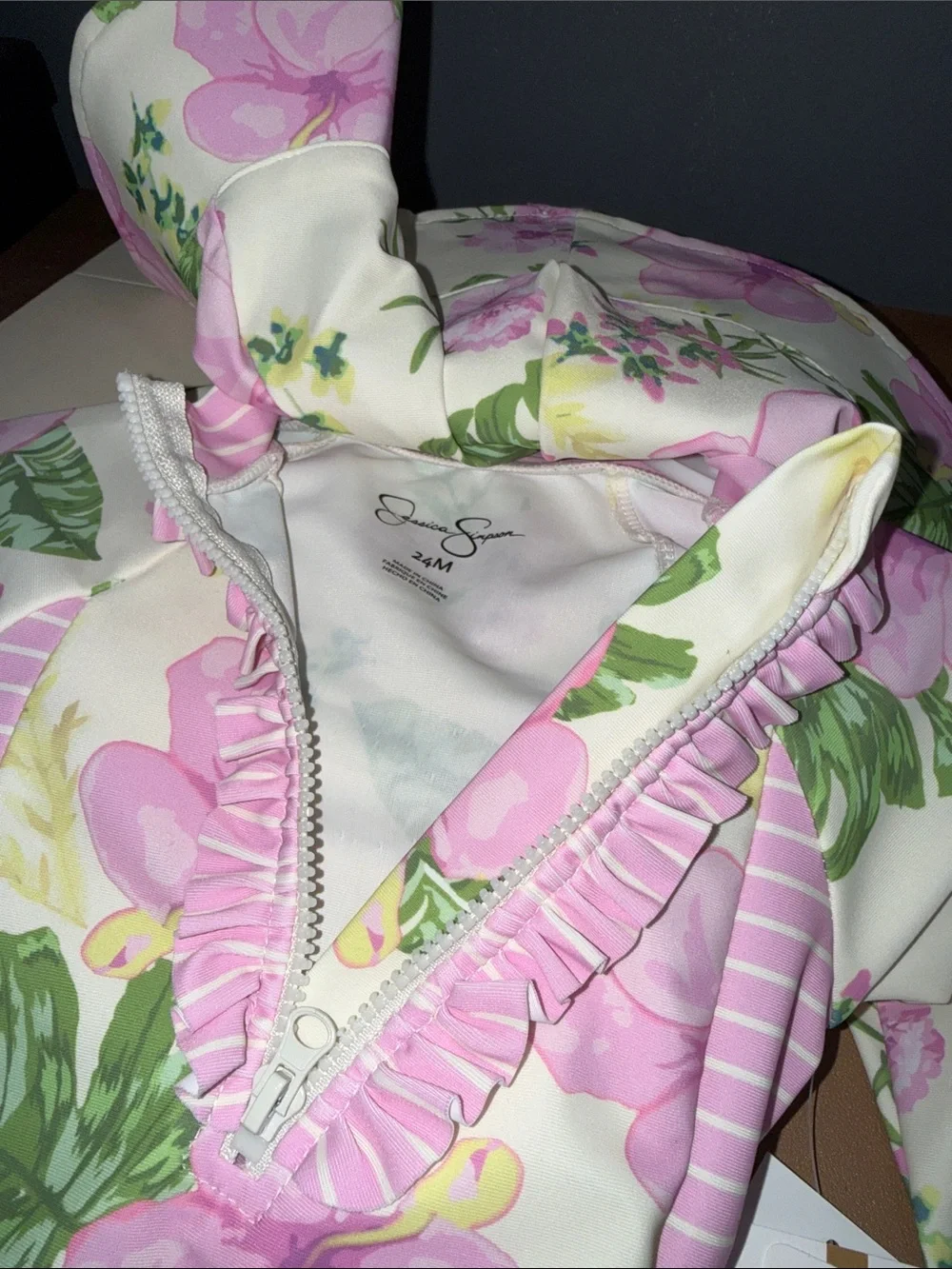 Jessica Simpson baby size 24 months ultraviolet protection upf swimsuit & hat